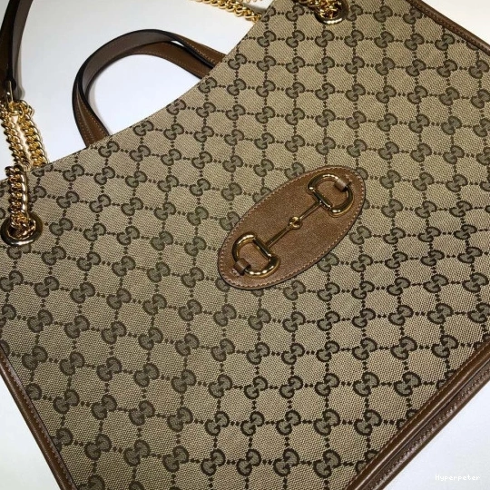 Hyper Peter GUCCI large tote 1955 bag Horsebit 0725
